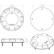 Lumitec Aurora LED Dome Light - White Finish - White/Blue Dimming [101075]