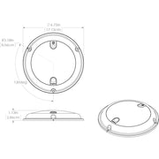 Lumitec TouchDome - Dome Light - Polished SS Finish - 2-Color White/Red Dimming [101098]