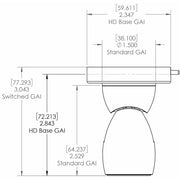 Lumitec GAI2 White Dimming/Red & Blue Non-Dimming Heavy Duty Base - White Housing [111802]