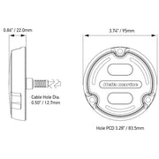 Hella Marine Apelo A2 Blue White Underwater Light - 3000 Lumens - Black Housing - Charcoal Lens w/Edge Light [016147-001]